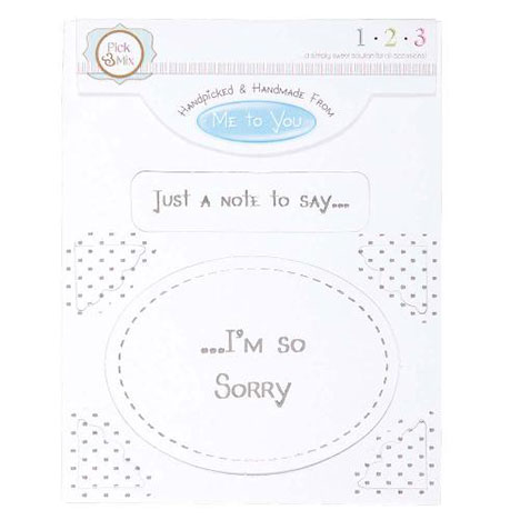 I'm So Sorry Occasions Verse & Greeting Insert £1.00